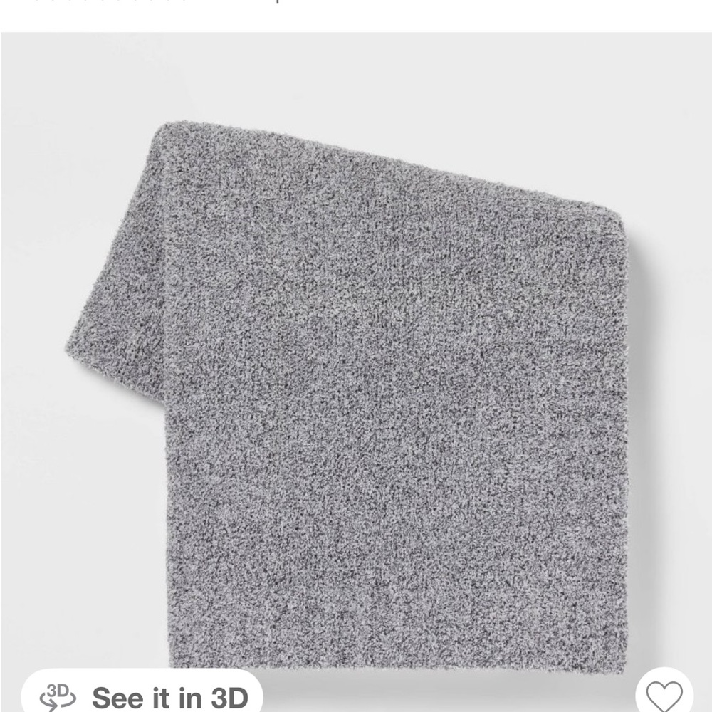 Cozy Gray Knit Throw Blanket